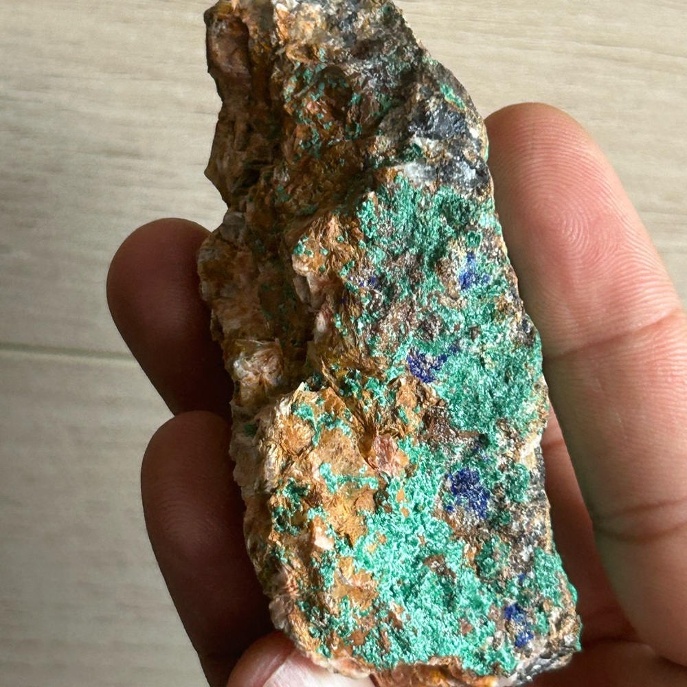 Malachite Azurite Raw Stone Specimen, 3.5” 243g